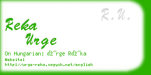 reka urge business card